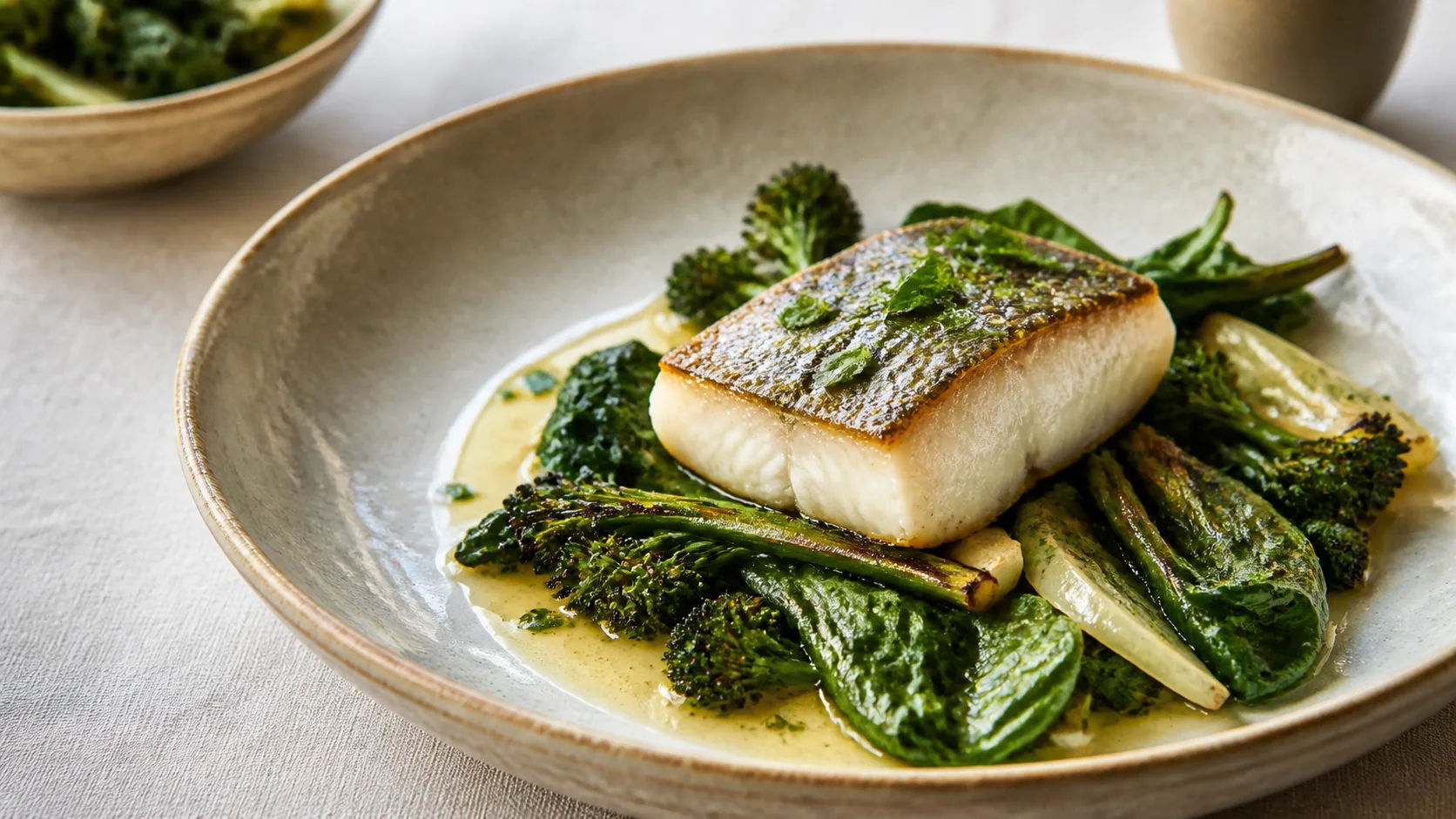 Seasonal fish course